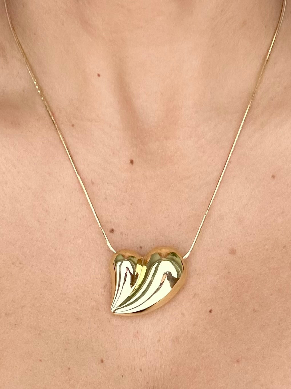 Big heart Gold Necklace