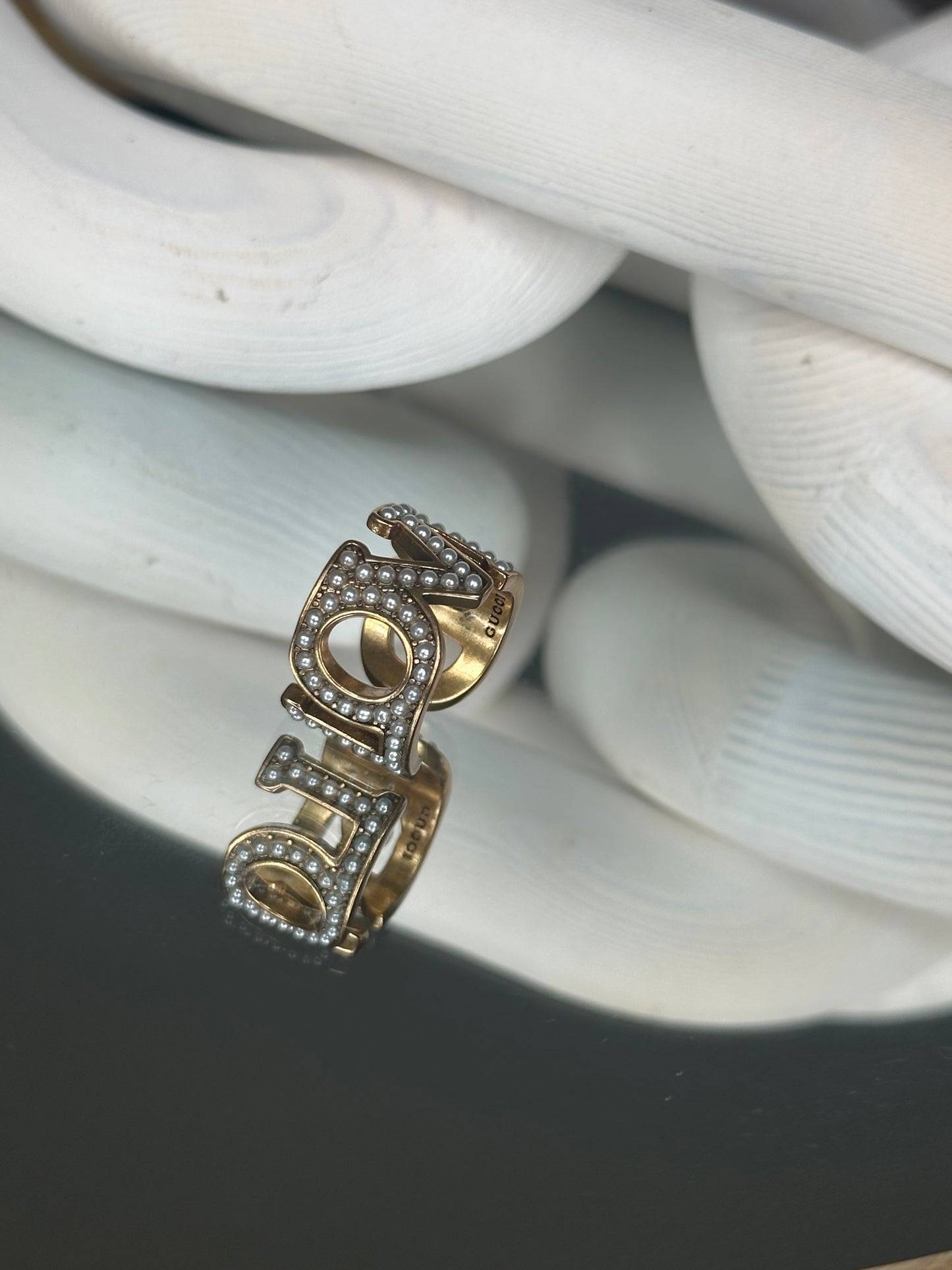 Adjustable Pearl Ring