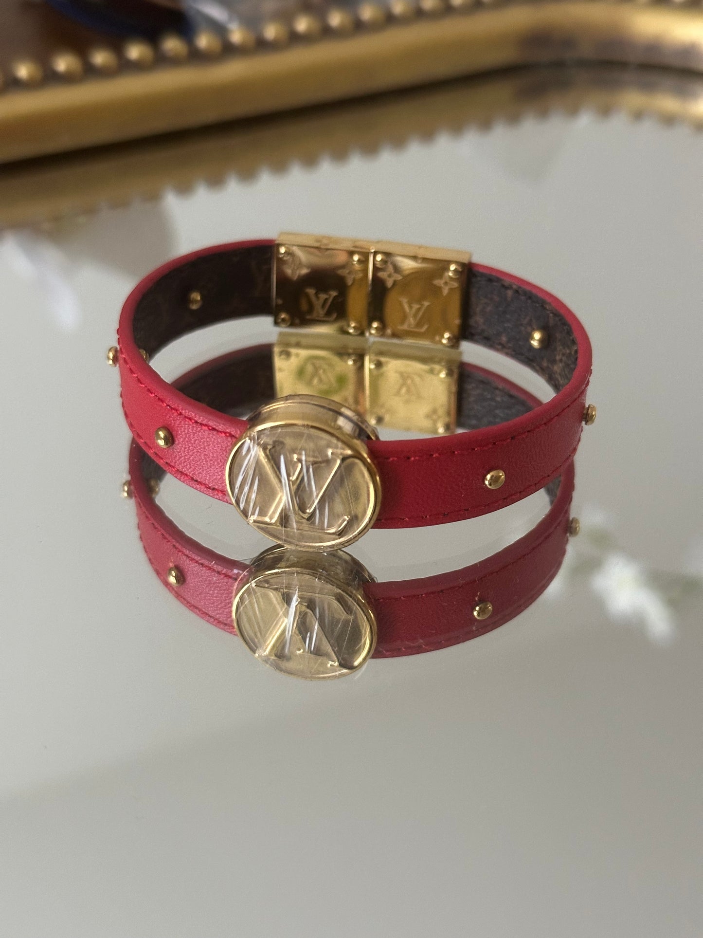 Leather Red Bracelet