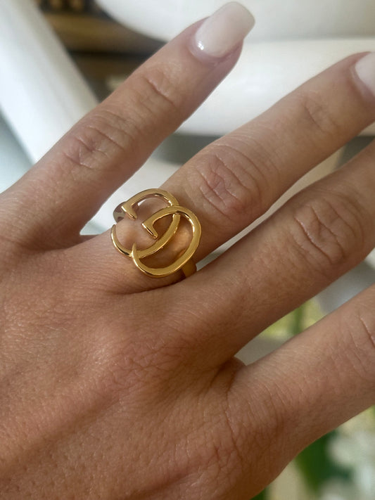 Letter Gold Ring
