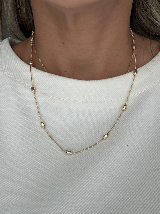 Gold Necklace with chams