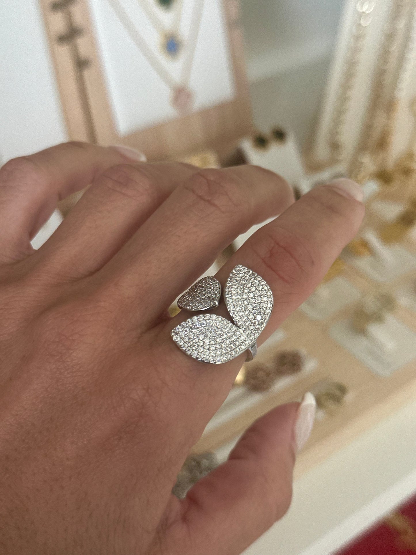 Silver Petal Bloom Ring