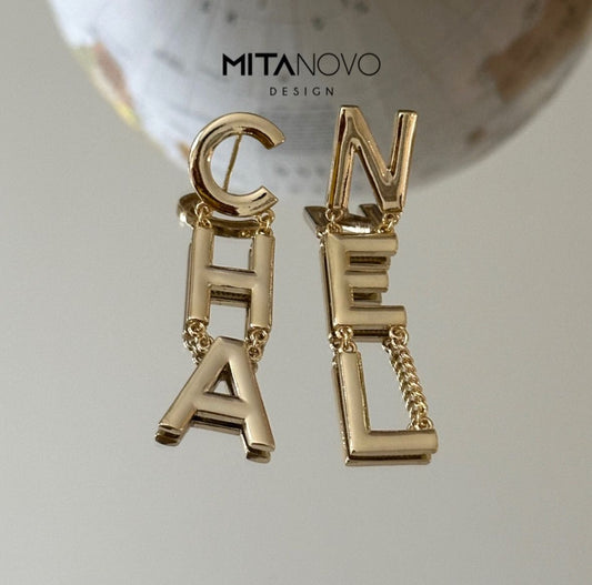 Letter earrings