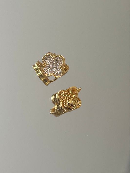 Gold Earrings with stone