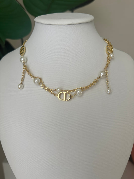 Gold Pearl Necklace