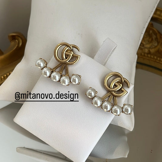 Old Gold Pearl earrings