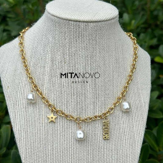 Dangling Pearl Necklace