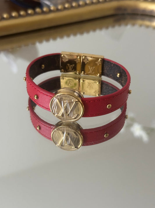 Leather Red Bracelet