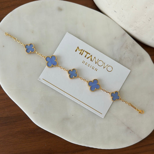 Light blue flower bracelet