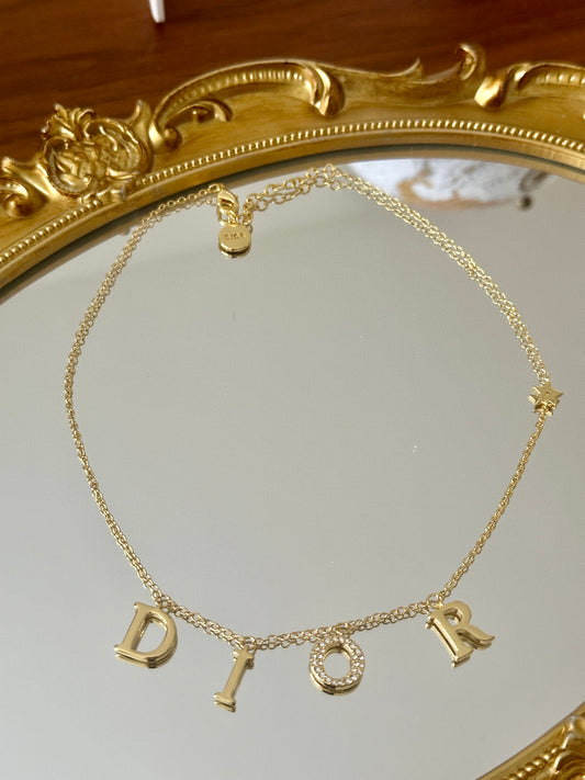 Gold letter Necklace