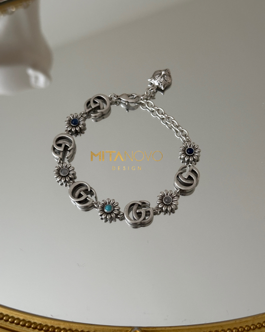 Silver flower Bracelet