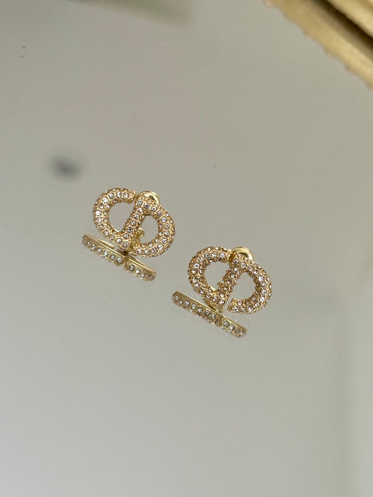 Gold Studs with stone