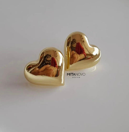 Gold Heart earrings