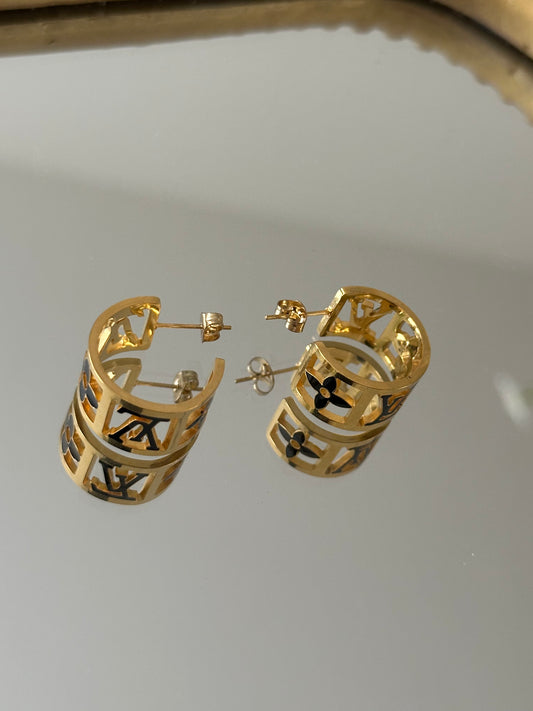 Black Gold Hoops