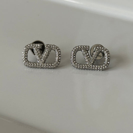 Silver Studs with stone