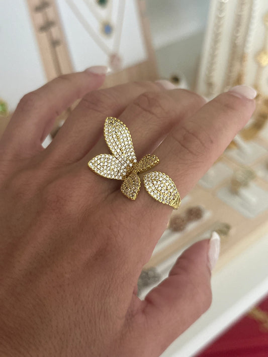 Gold Petal Bloom Ring