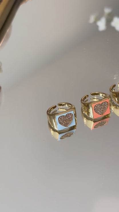 Heart colors ring